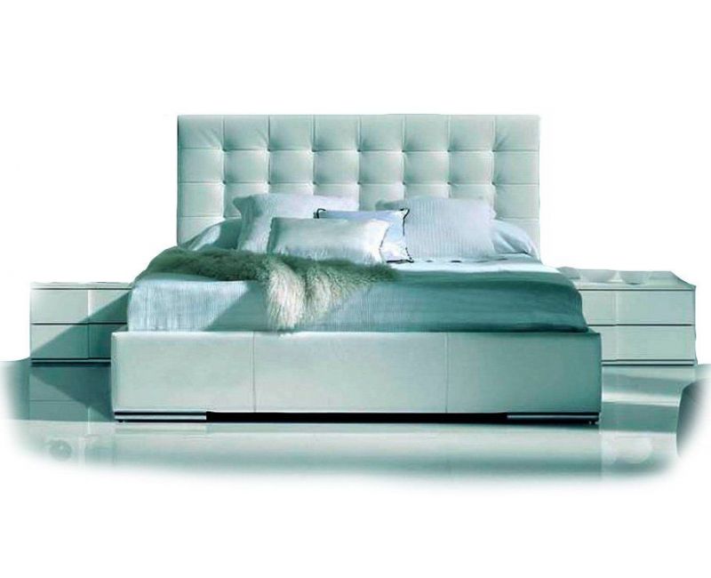 Cabecero de cuero estilo francés de capitoné | Cabecero de piel