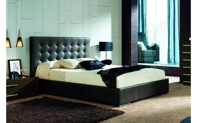 Cabecero de cuero estilo francés de capitoné | Cabecero de piel