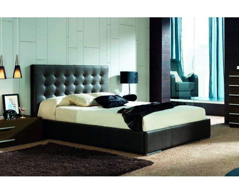 Cabecero de cuero estilo francés de capitoné | Cabecero de piel