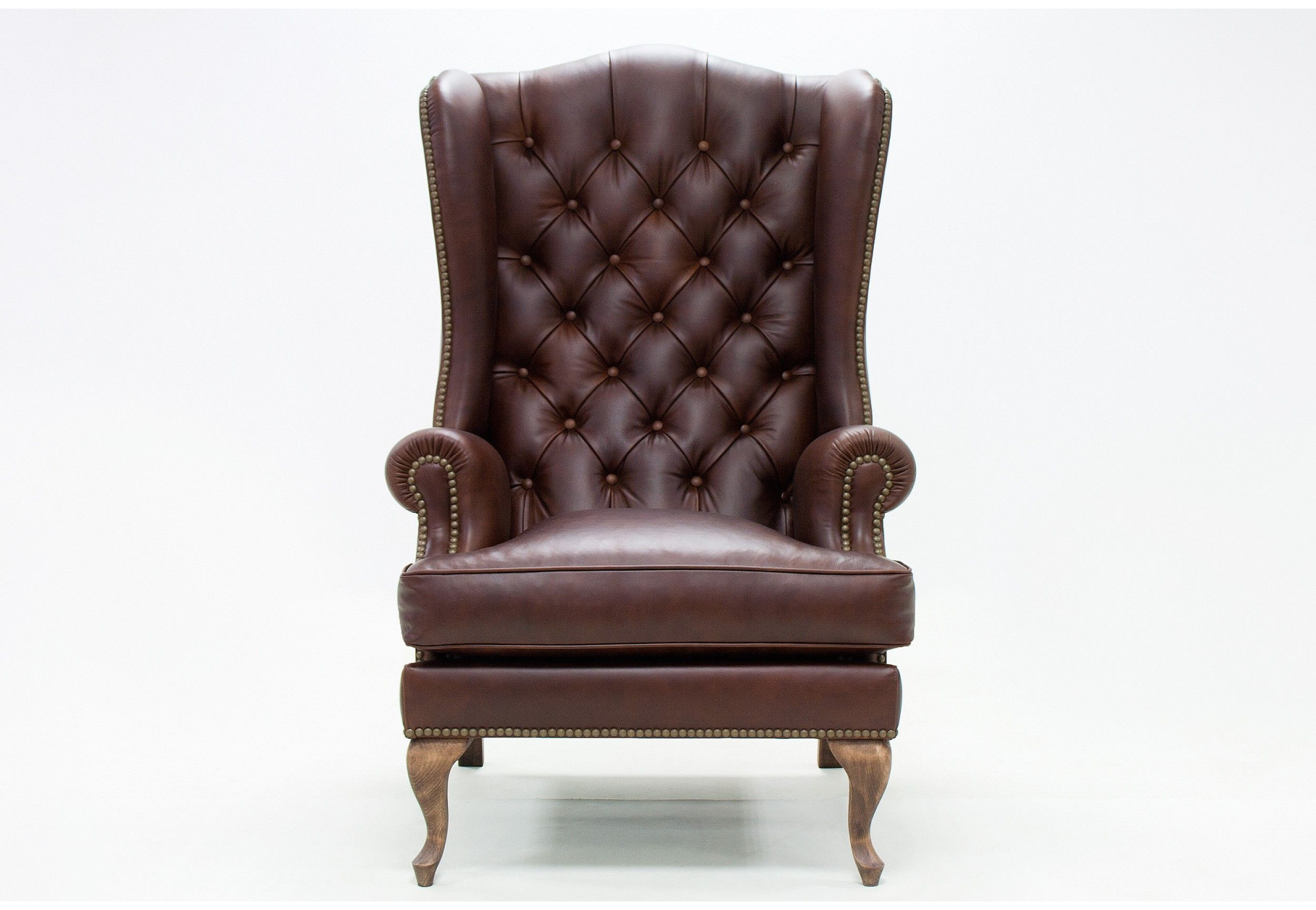 Butaca de piel Ringo Eight Clásico| Sillón orejero de cuero de alta gama