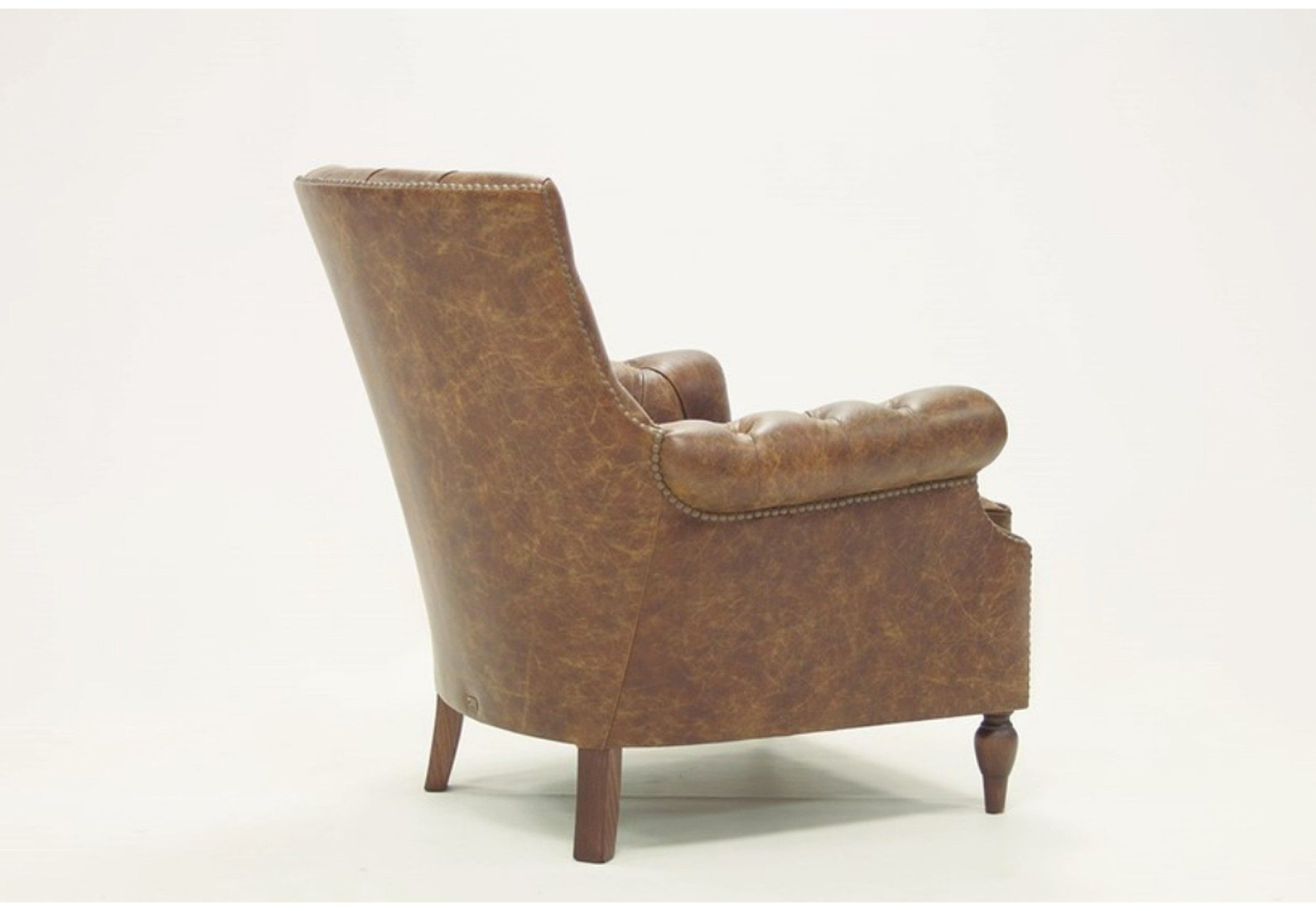 Butaca piel botones capitoné inglés artesano Bristol | Sillón de piel