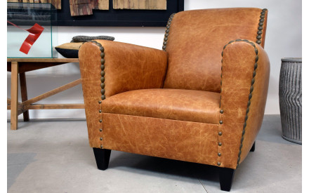 Decó Butaca en Piel Natural | Butacas de piel | Sofahogar 2