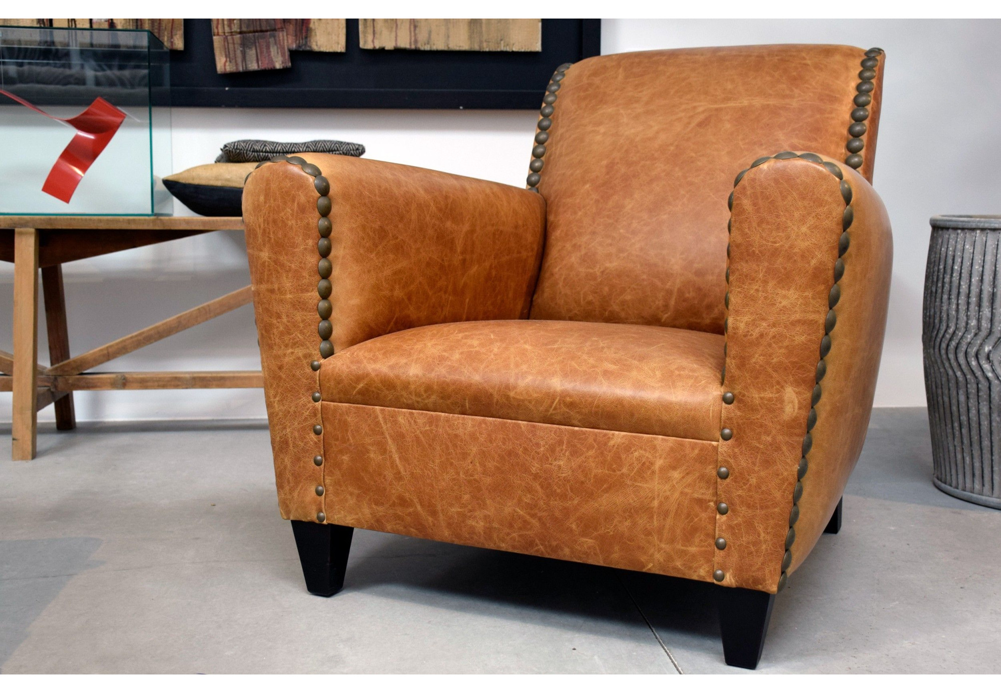 Decó Butaca en Piel Natural | Butacas de piel | Sofahogar