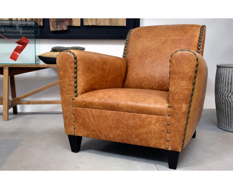 Decó Butaca en Piel Natural | Butacas de piel | Sofahogar