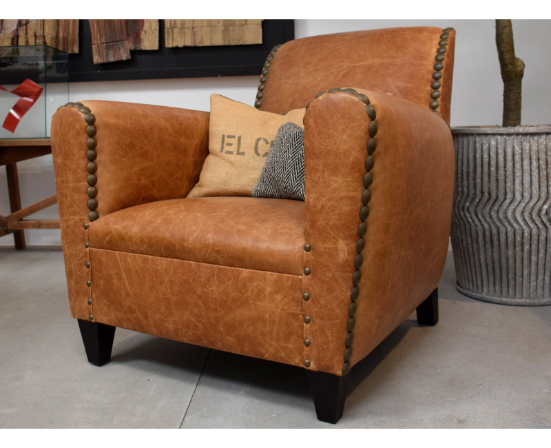 Decó Butaca en Piel Natural | Butacas de piel | Sofahogar