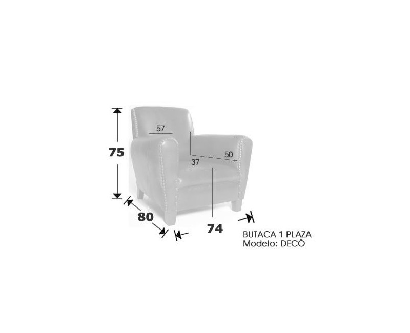 Decó Butaca en Piel Natural | Butacas de piel | Sofahogar