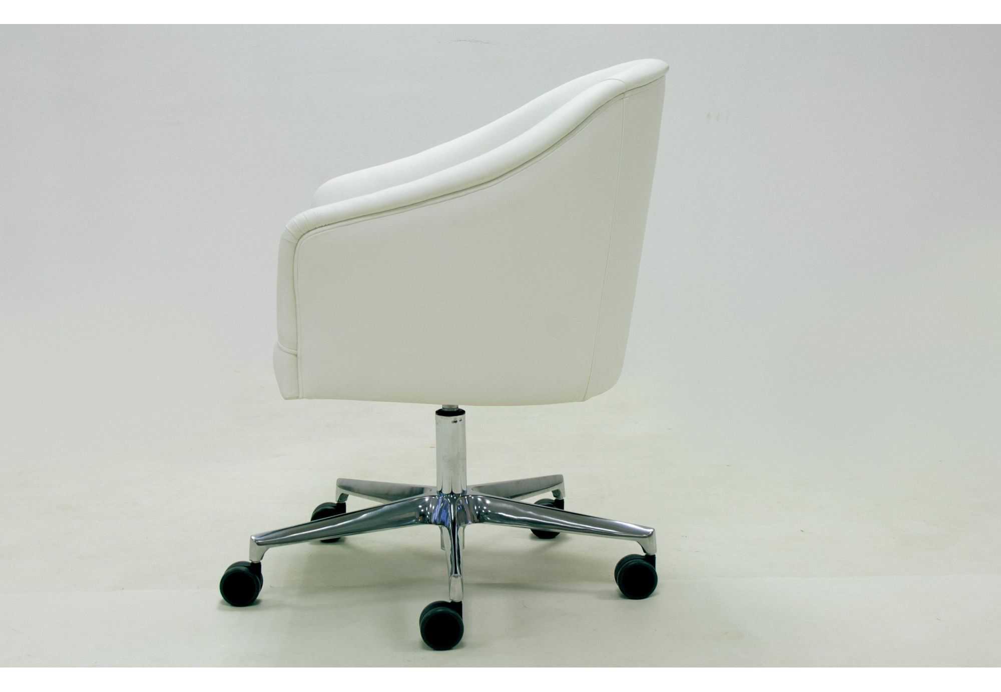 Sillón oficina despacho girartorio en piel natural | Sillón de piel