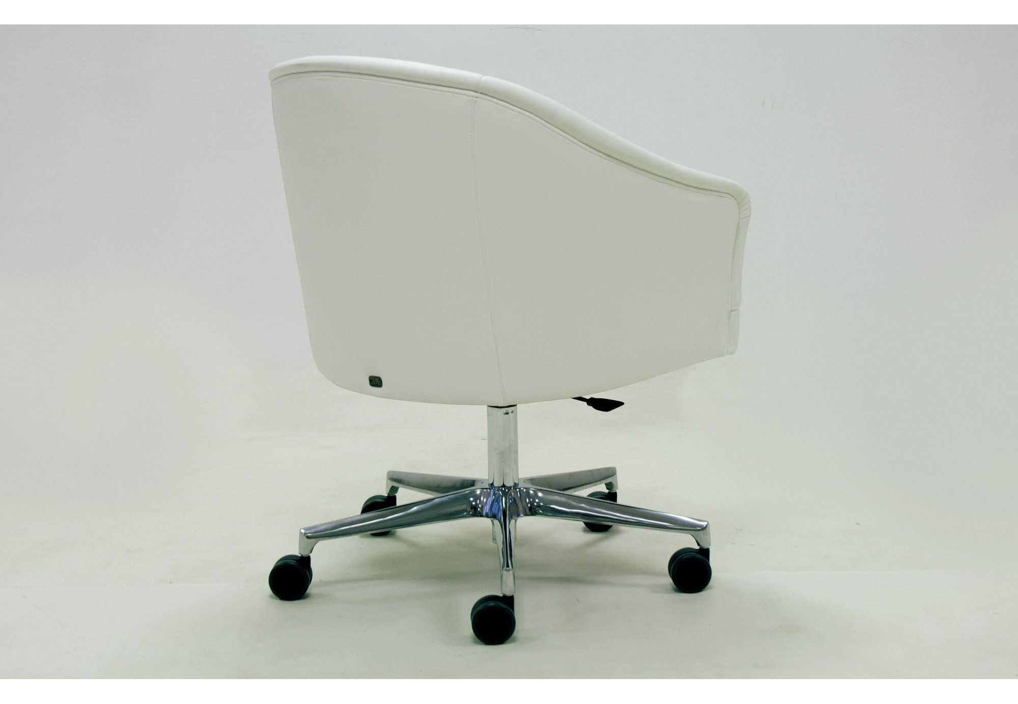 Sillón oficina despacho girartorio en piel natural | Sillón de piel