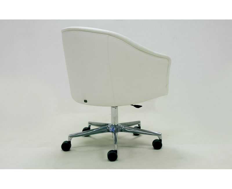 Sillón oficina despacho girartorio en piel natural | Sillón de piel