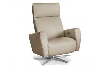 Sillón Relax Motor Moderno Cuero Natural - Modelo VALSAIN