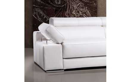 Sofá Piel Chaise Longue Lujo Asientos Deslizantes Modelo ADRIANA