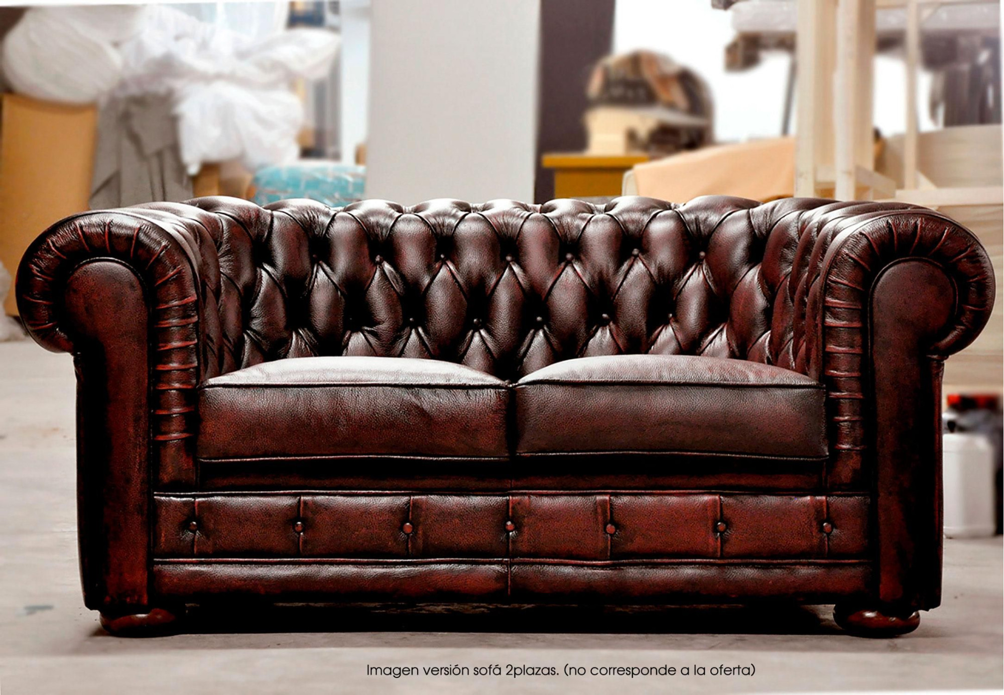 Sofá chester original en piel | Sofá chesterfield inglés | SofaHogar