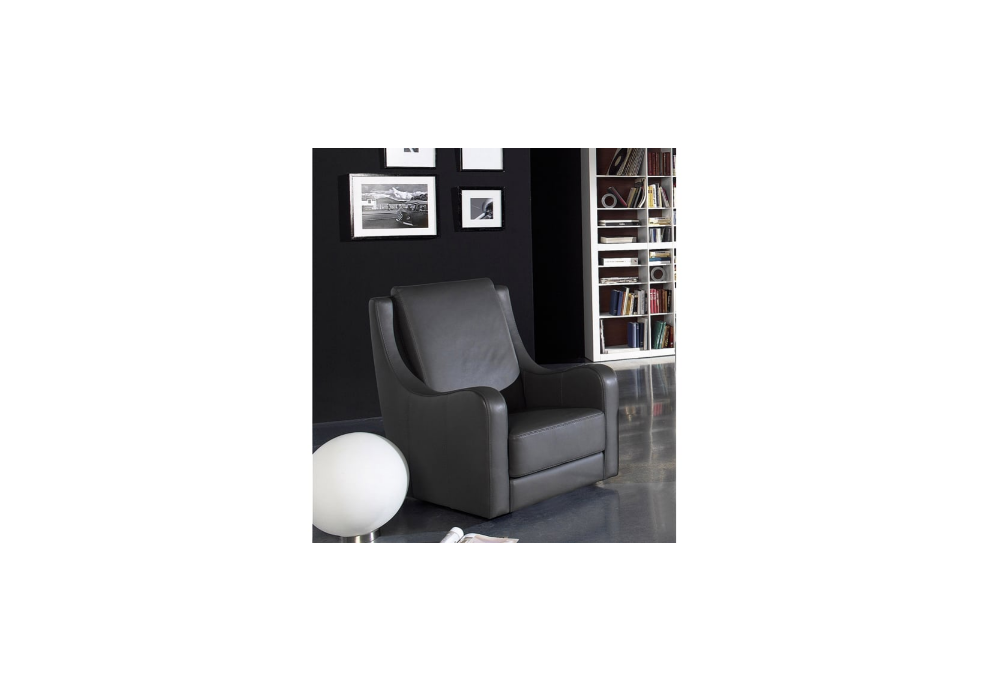 Sillón de piel giratorio Bryton | Sillón de piel | SofaHogar