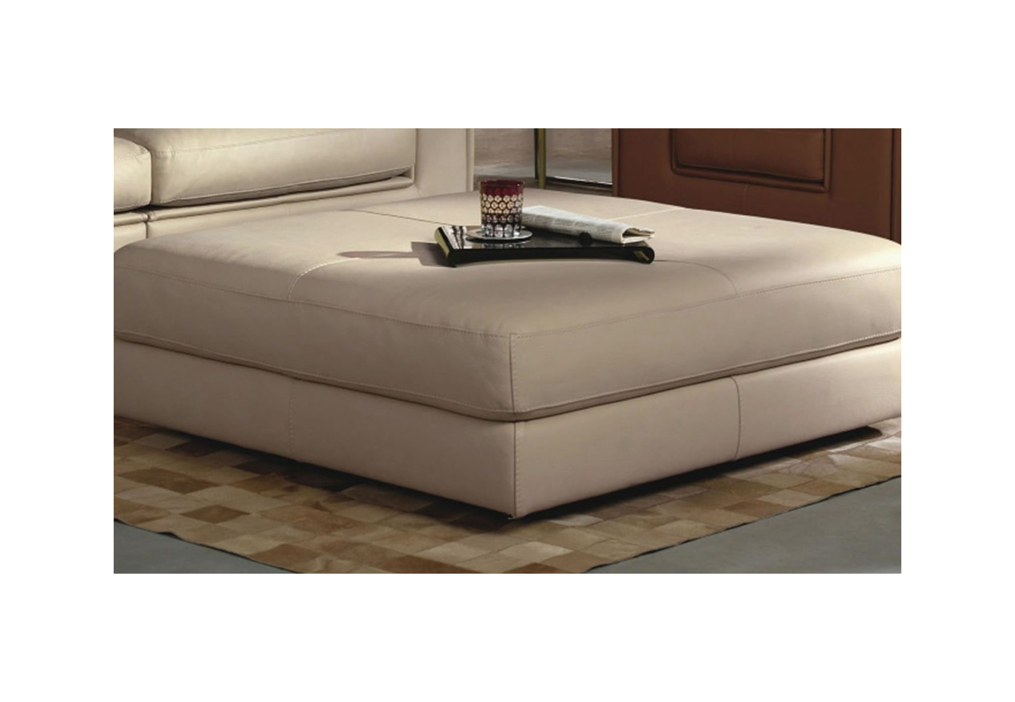 Puff de Piel natural - Puff de cuero de alta gama