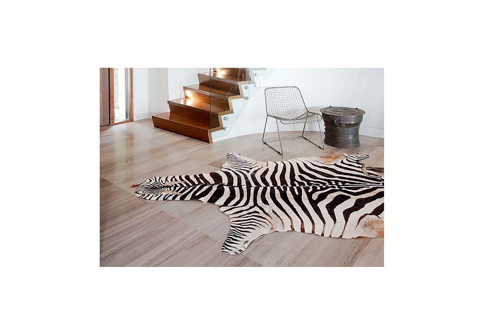 Alfombra Cebra de Piel Natural - Decoración Exclusiva