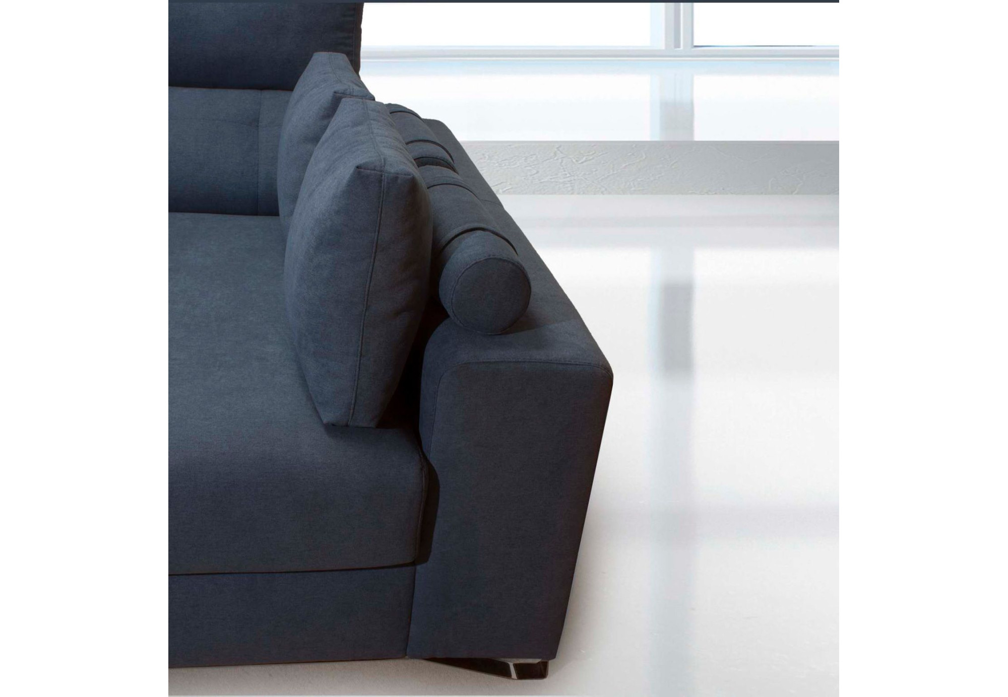 Sofá con Chaise Longue asientos deslizantes Mayte | Sofás de cuero