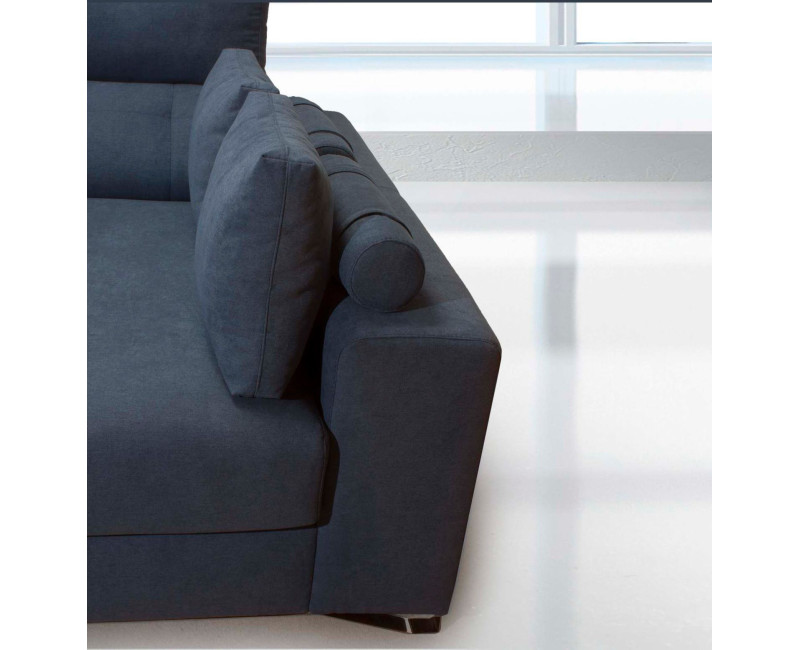 Sofá con Chaise Longue asientos deslizantes Mayte | Sofás de cuero