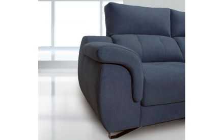 Sofá Moderno Chaise Longue Deslizantes Piel Natural Modelo MAYTE