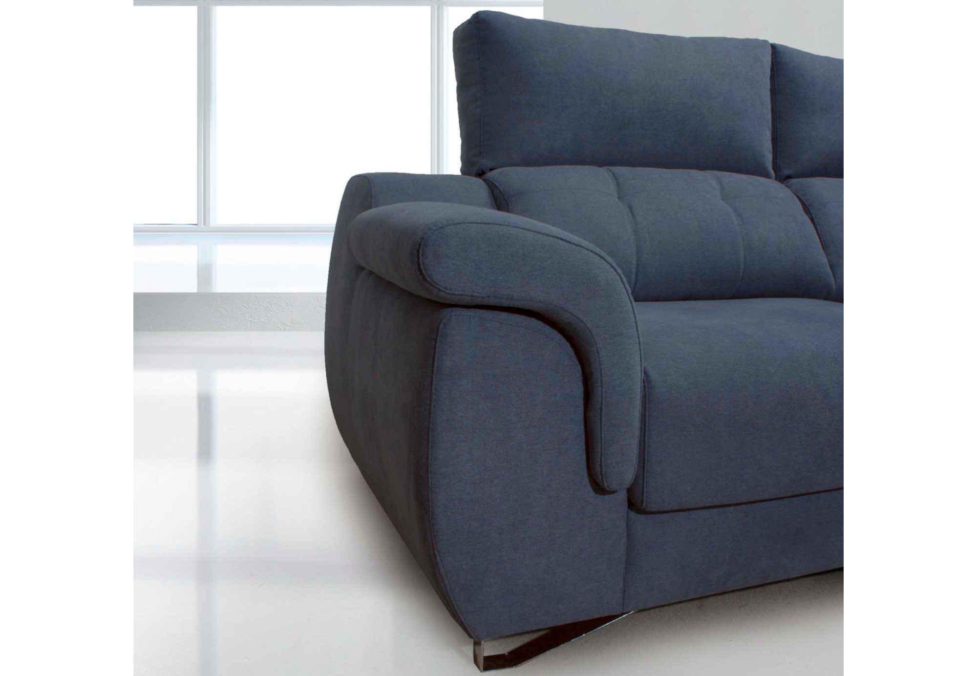 Sofá con Chaise Longue asientos deslizantes Mayte | Sofás de cuero