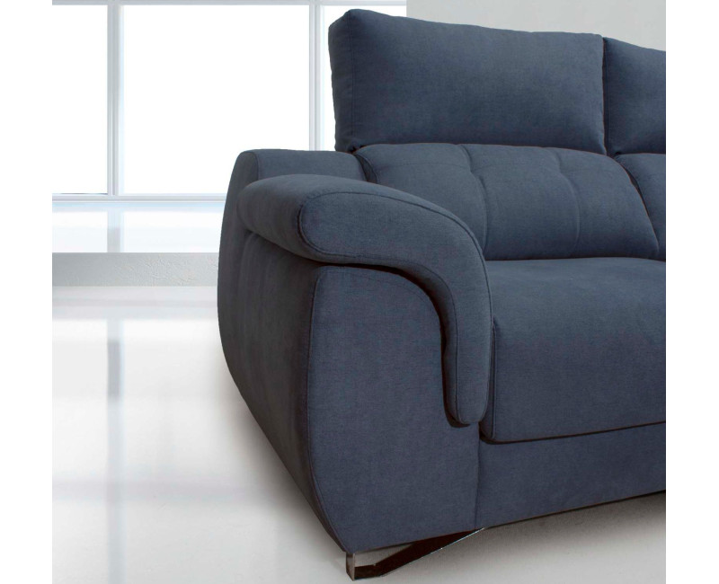 Sofá con Chaise Longue asientos deslizantes Mayte | Sofás de cuero