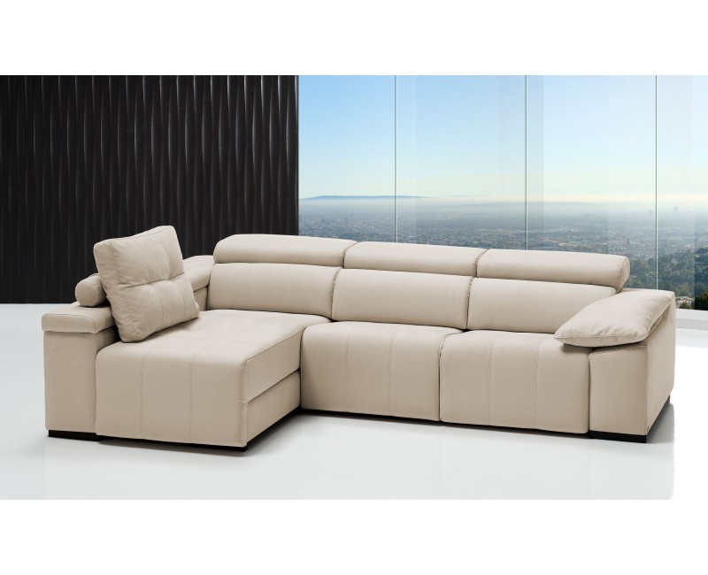 ChaiseLongue Relax Moderna Eléctrica Piel Natural  - Económica