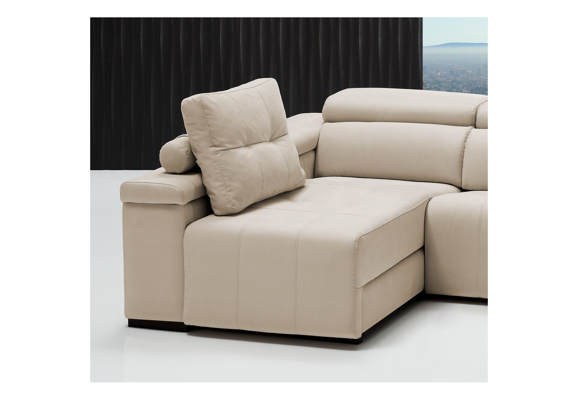 ChaiseLongue Relax Moderna Eléctrica Piel Natural  - Económica