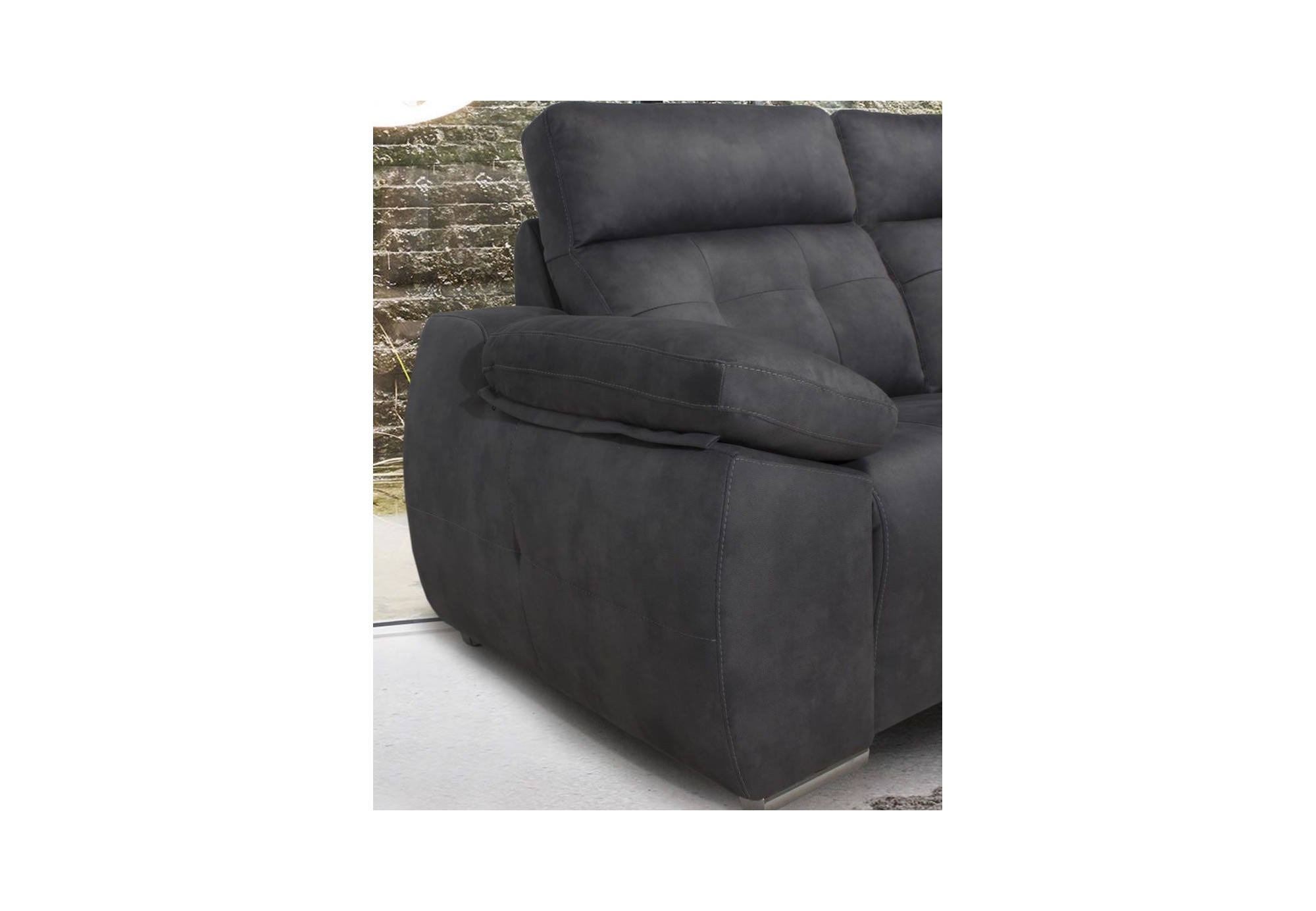 Sofá 3 plazas con chaiselongue relax eléctrico Crucero | Sofahogar