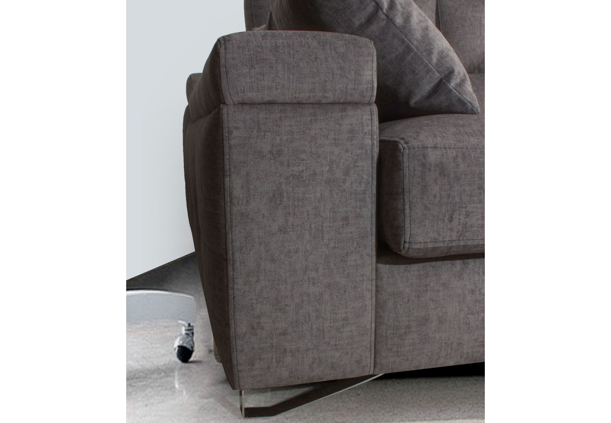 Chaiselongue piel natural con asientos deslizantes FOCOS | Sofahogar