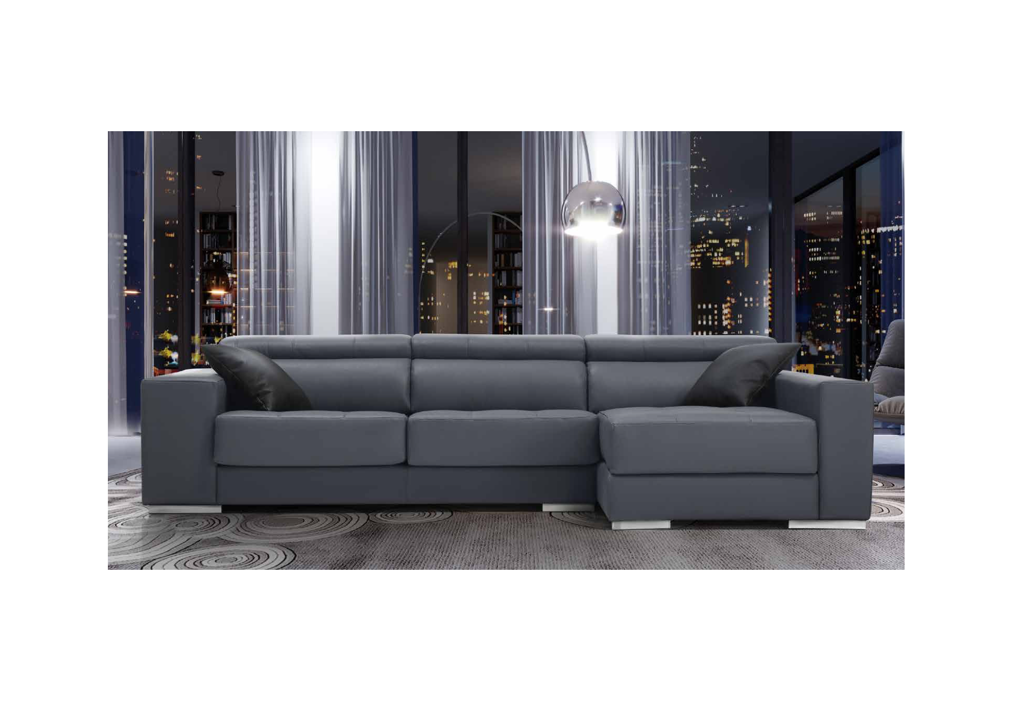 Chaiselongue con puffs y asientos deslizantes Mustang | Sofahogar