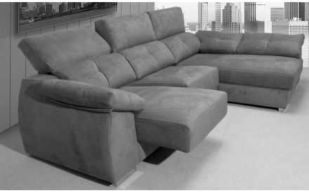 Chaise Longue Asiento Deslizante Piel Vaca Natural Modelo LANDOR