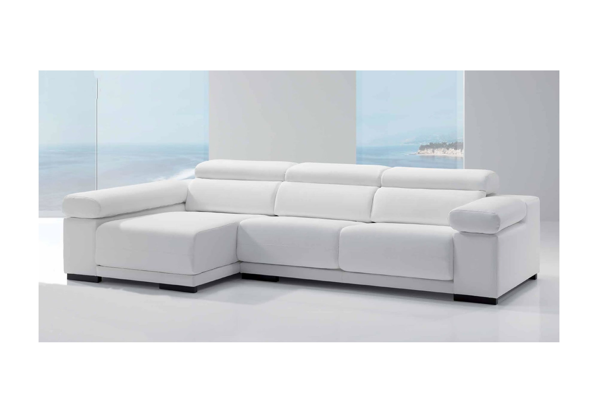 Sofá 4plazas Asientos Deslizantes en Piel Natural Auténtica. ALMU