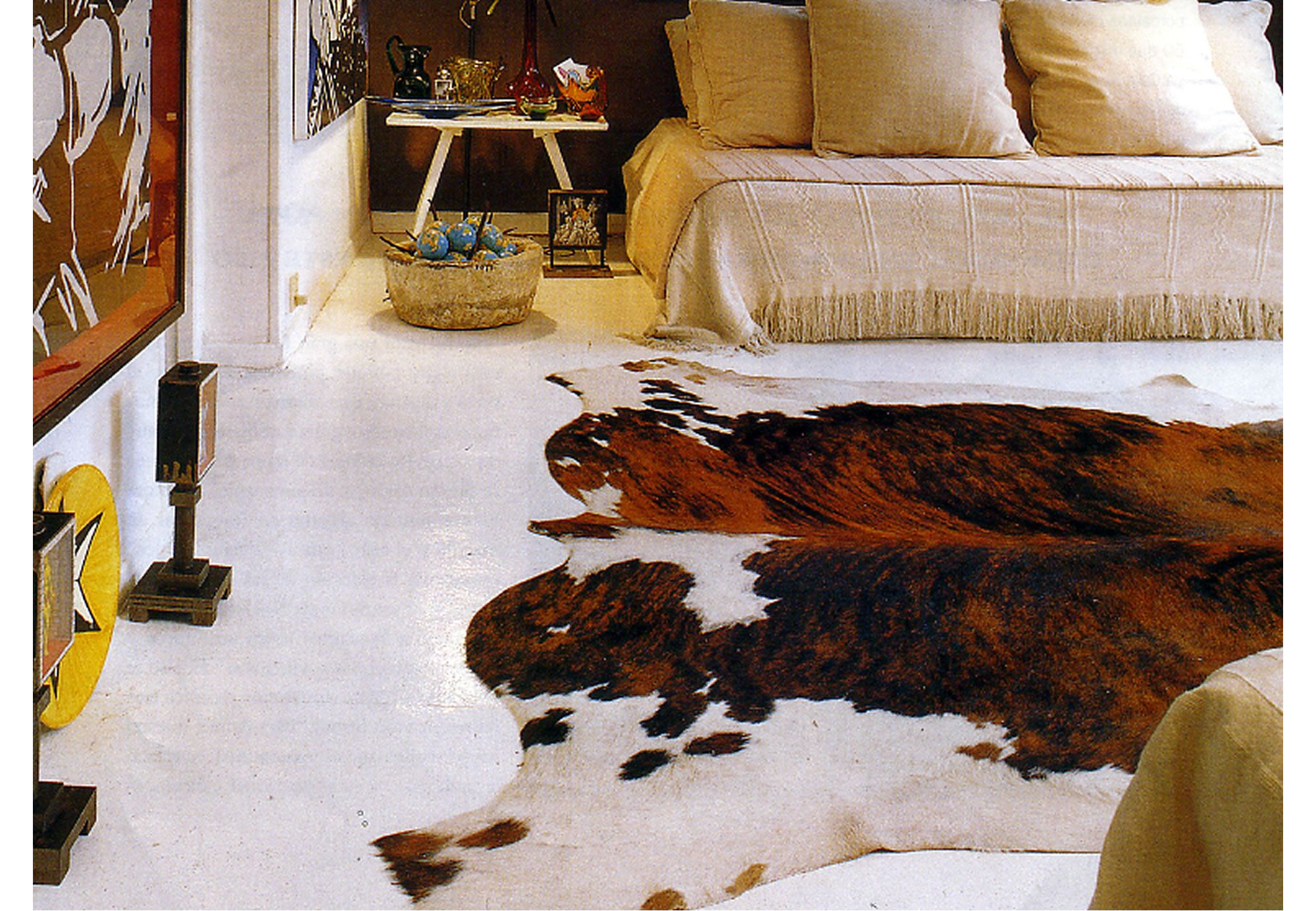 Alfombra de Piel de Toro Normando fabricada en España