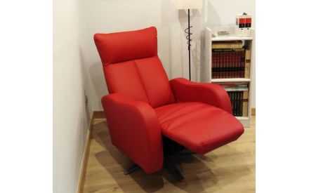 Sillón Relax Eléctrico Moderno en Piel Vaca Auténtica Natural - Modelo LUGONES