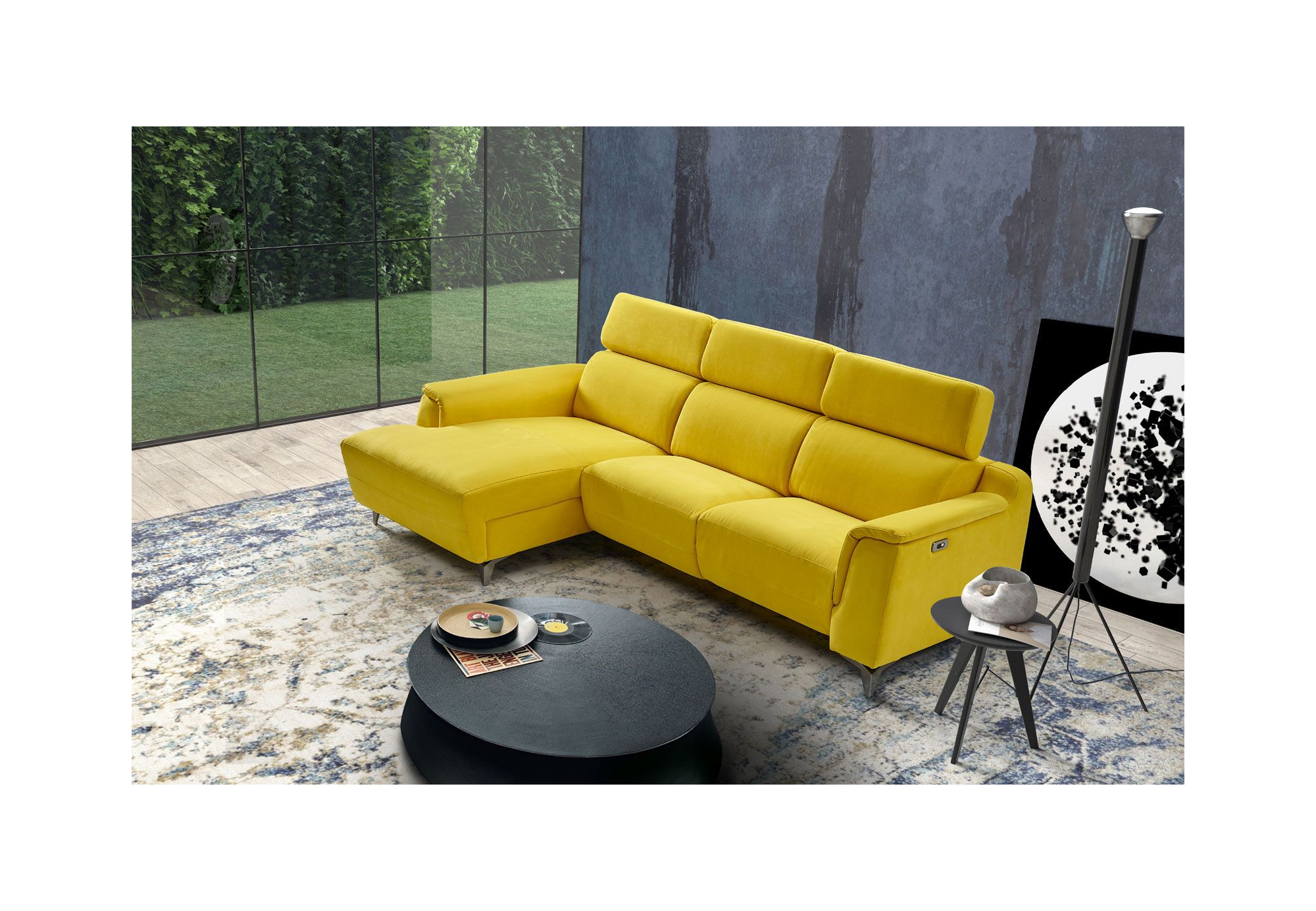 Sofá 3 asientos relax eléctrico de piel natural Estefanía | Sofahogar