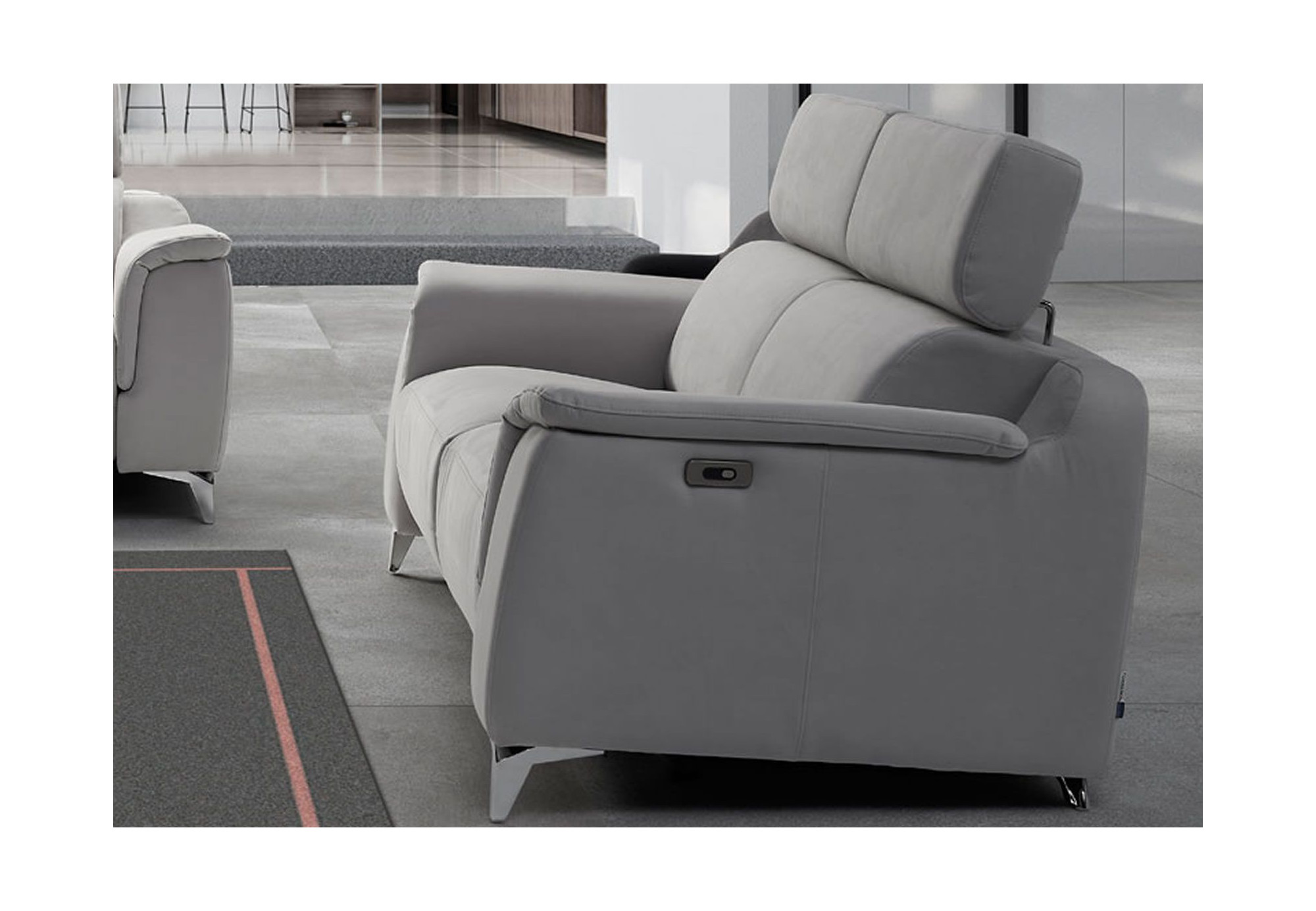 Sofá 3 asientos relax eléctrico de piel natural Estefanía | Sofahogar