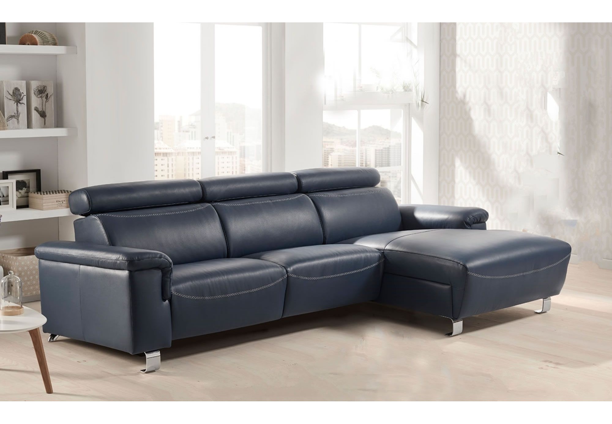 Chaise Longue Relax Eléctrico Piel Natural - modelo CONVER