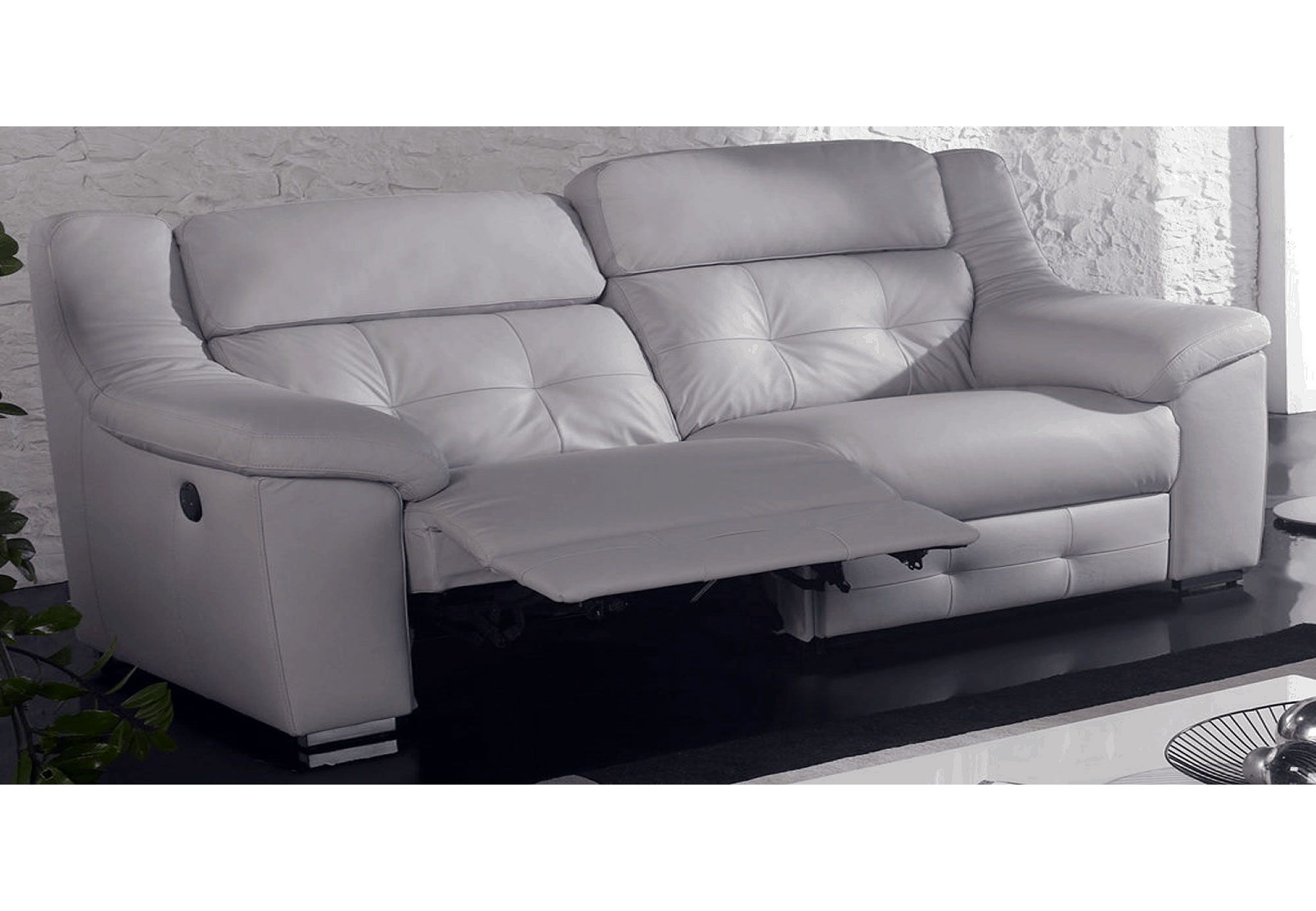 Sofá relax con motor en piel natural CONCORD | Sofás de piel auténtica