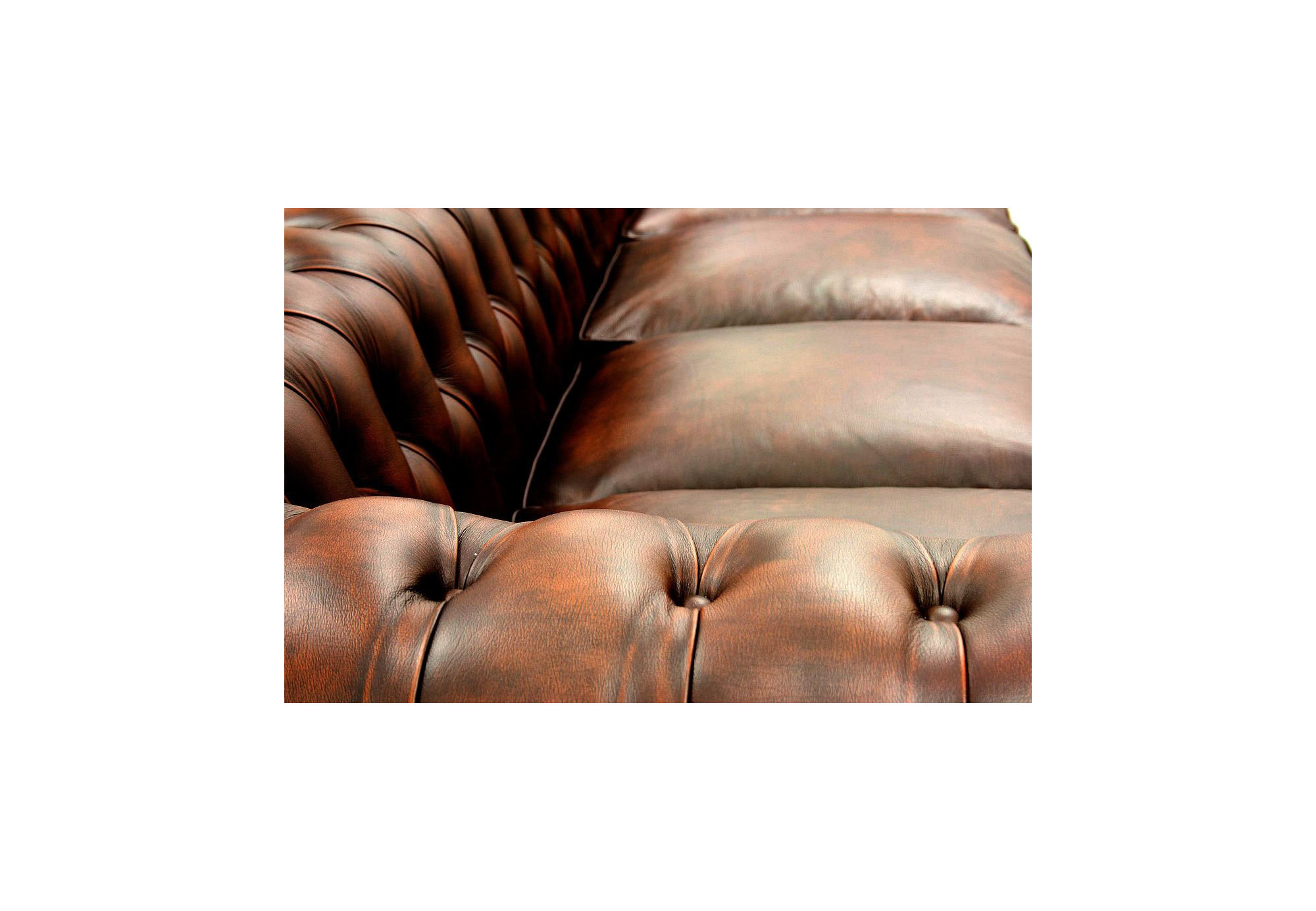 Sofá Chesterfield de piel vintage Kensington tachas | Sofahogar
