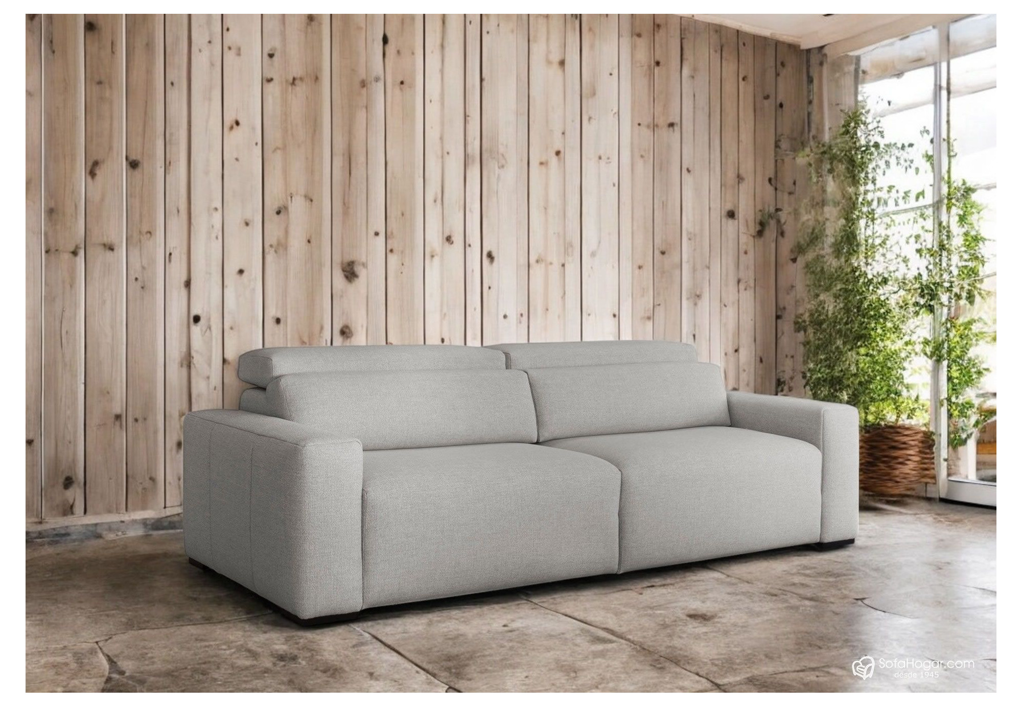 Sofá de Piel Moderno con Asiento Deslizante | Confort y Estilo.