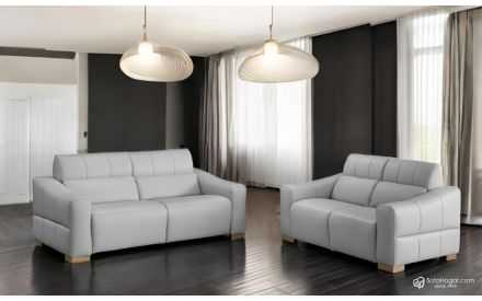 Sofá Piel Flor Relax Motor Modelo ABEL