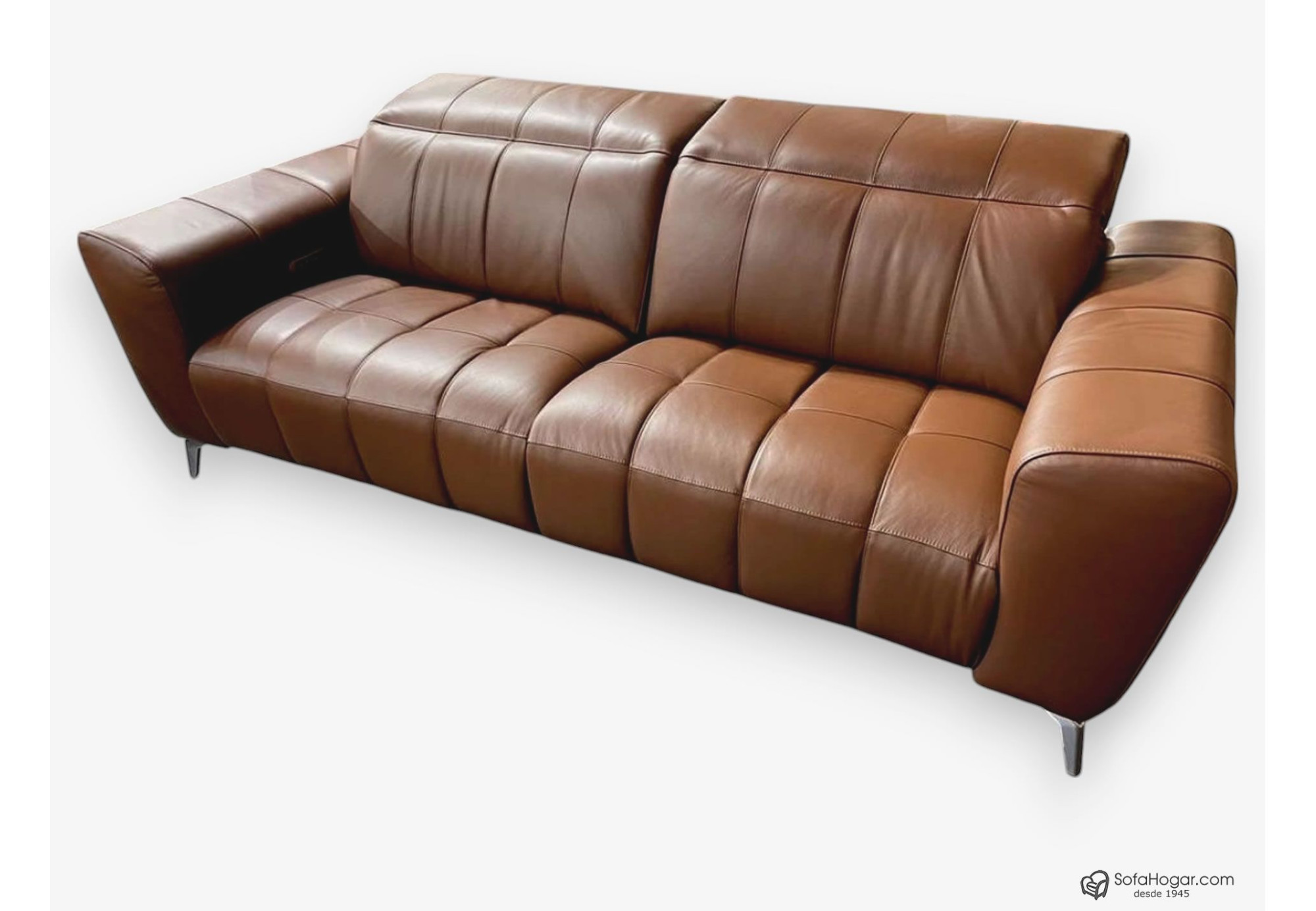 Sofá de Piel con Diseño Moderno Patas Altas con Relax Eléctrico Motor