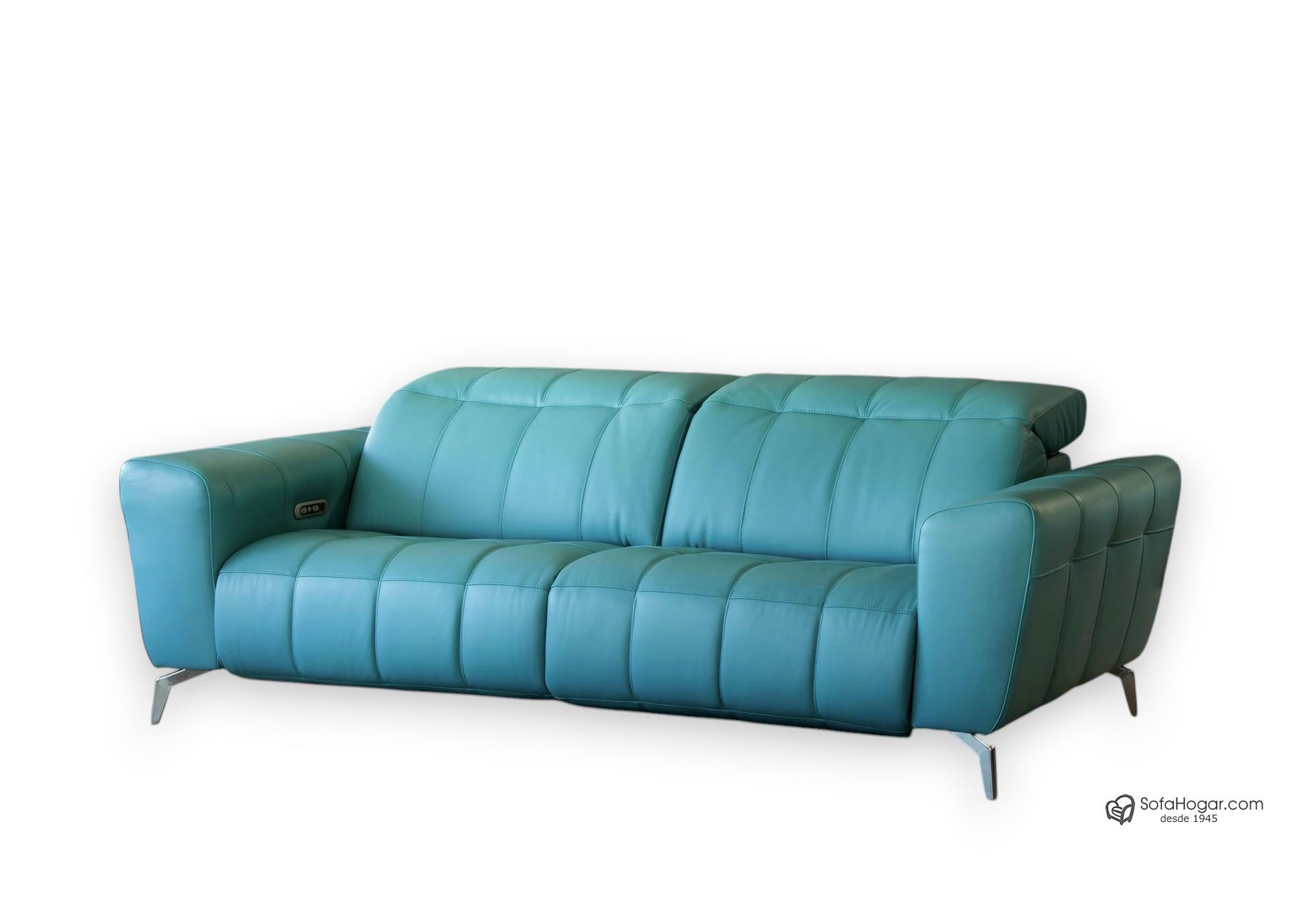 Sofá de Piel con Diseño Moderno Patas Altas con Relax Eléctrico Motor