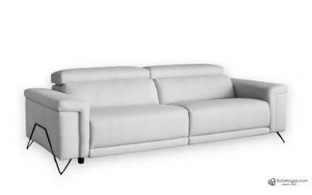 Sofá Modelo NANDA en Piel Natural Pata y Relax Motor.