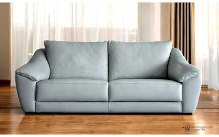 Sofá Piel Blanca Natural Lujo Modelo MAESTRO