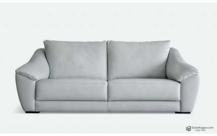 Sofá Piel Blanca Natural Lujo Modelo MAESTRO