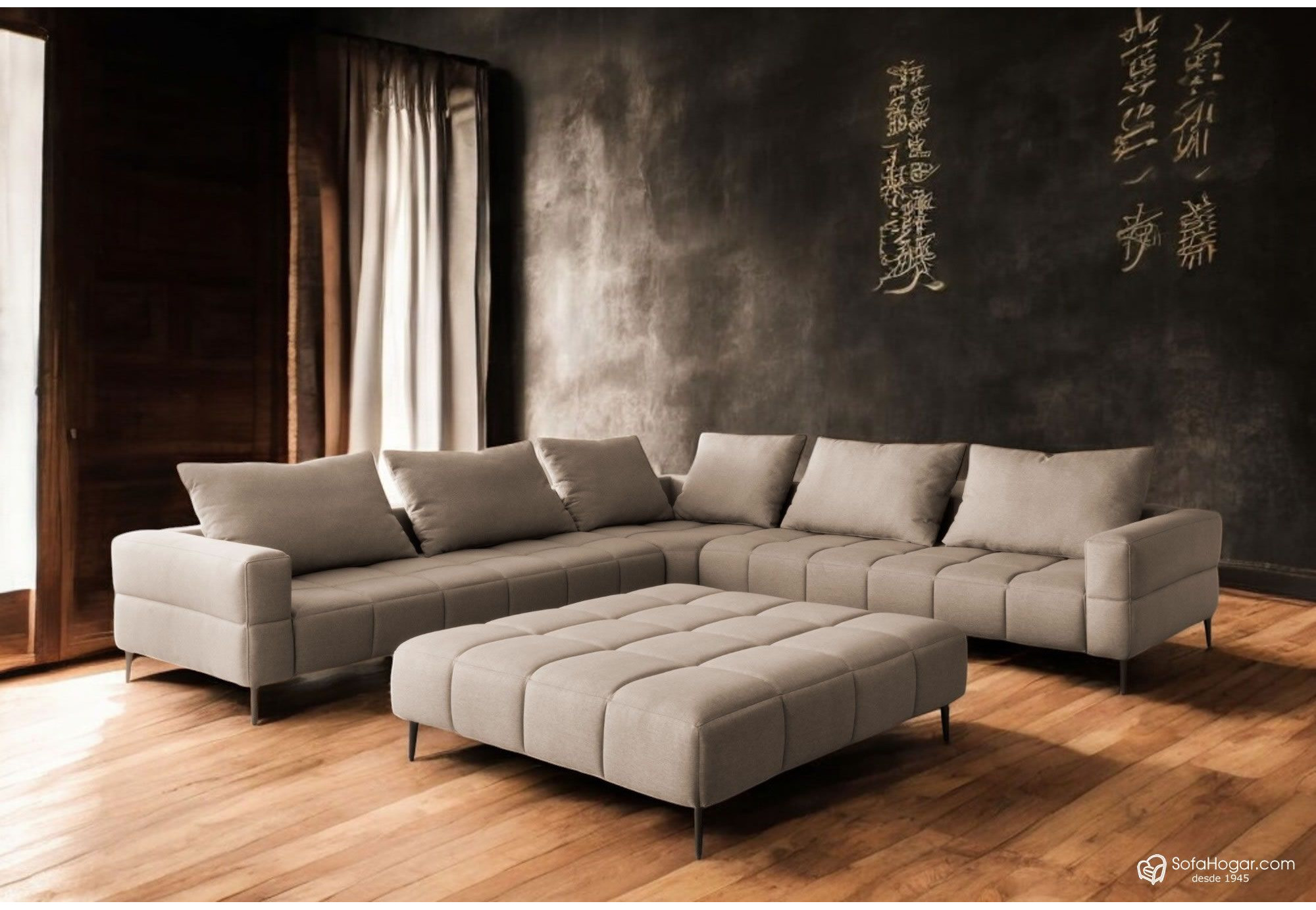 Sofá rinconera de piel moderna DYLAN – A medida y artesanal