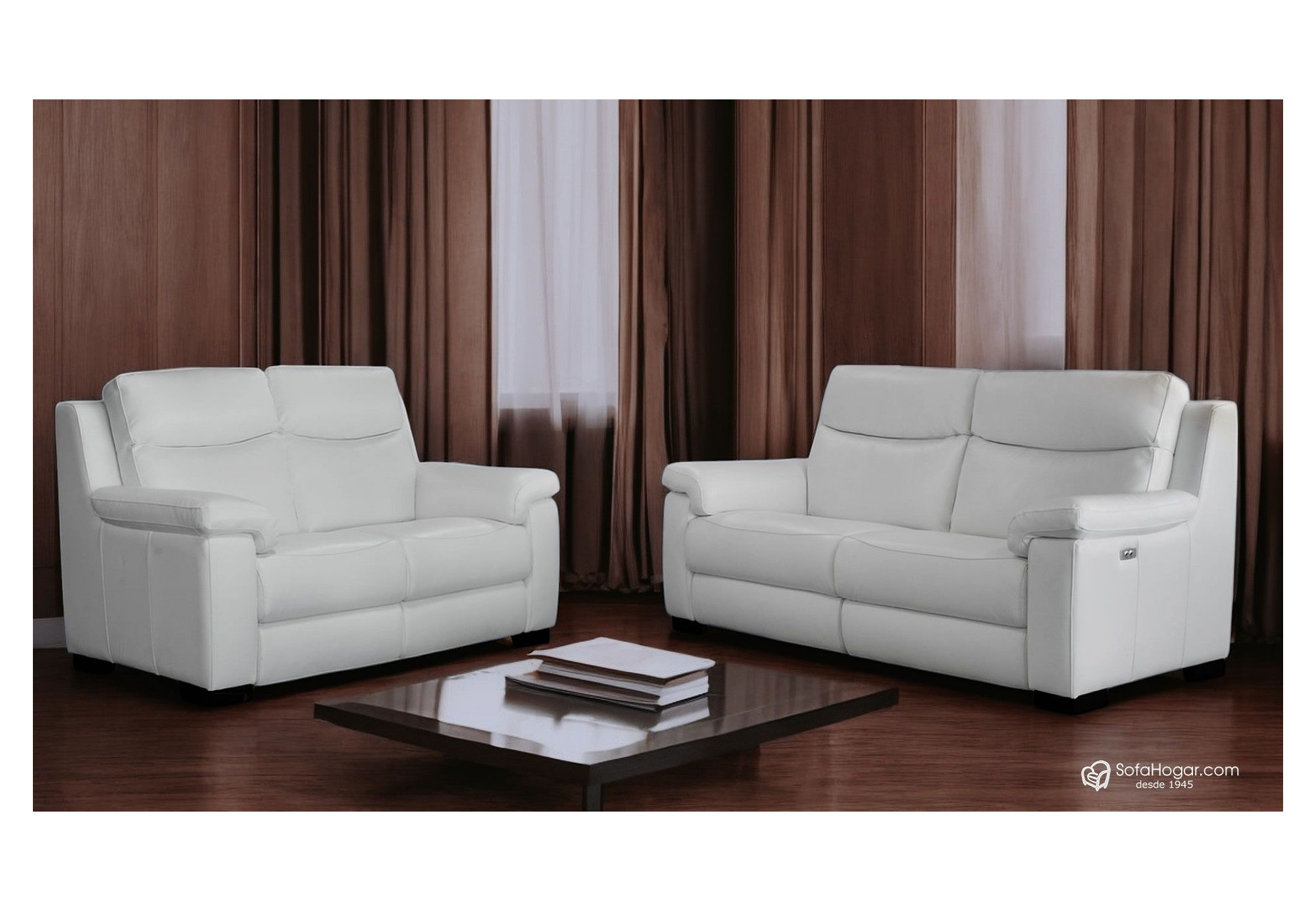 Sofá contemporáneo de 3 plazas en piel natural | PRECIUS | Sofahogar