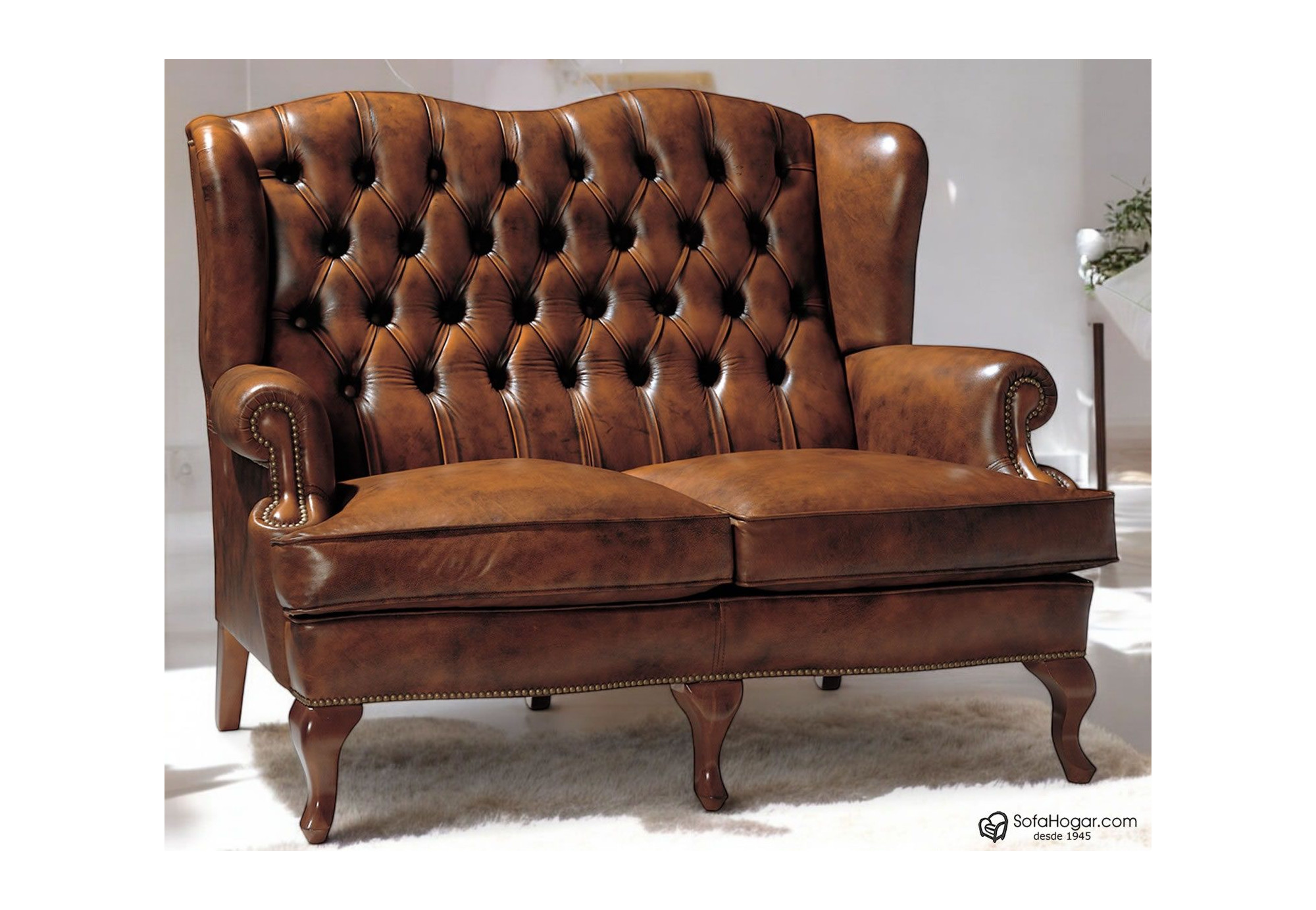 Butaca Orejera Inglesa MANOLETE – Clásica, artesanal y en piel