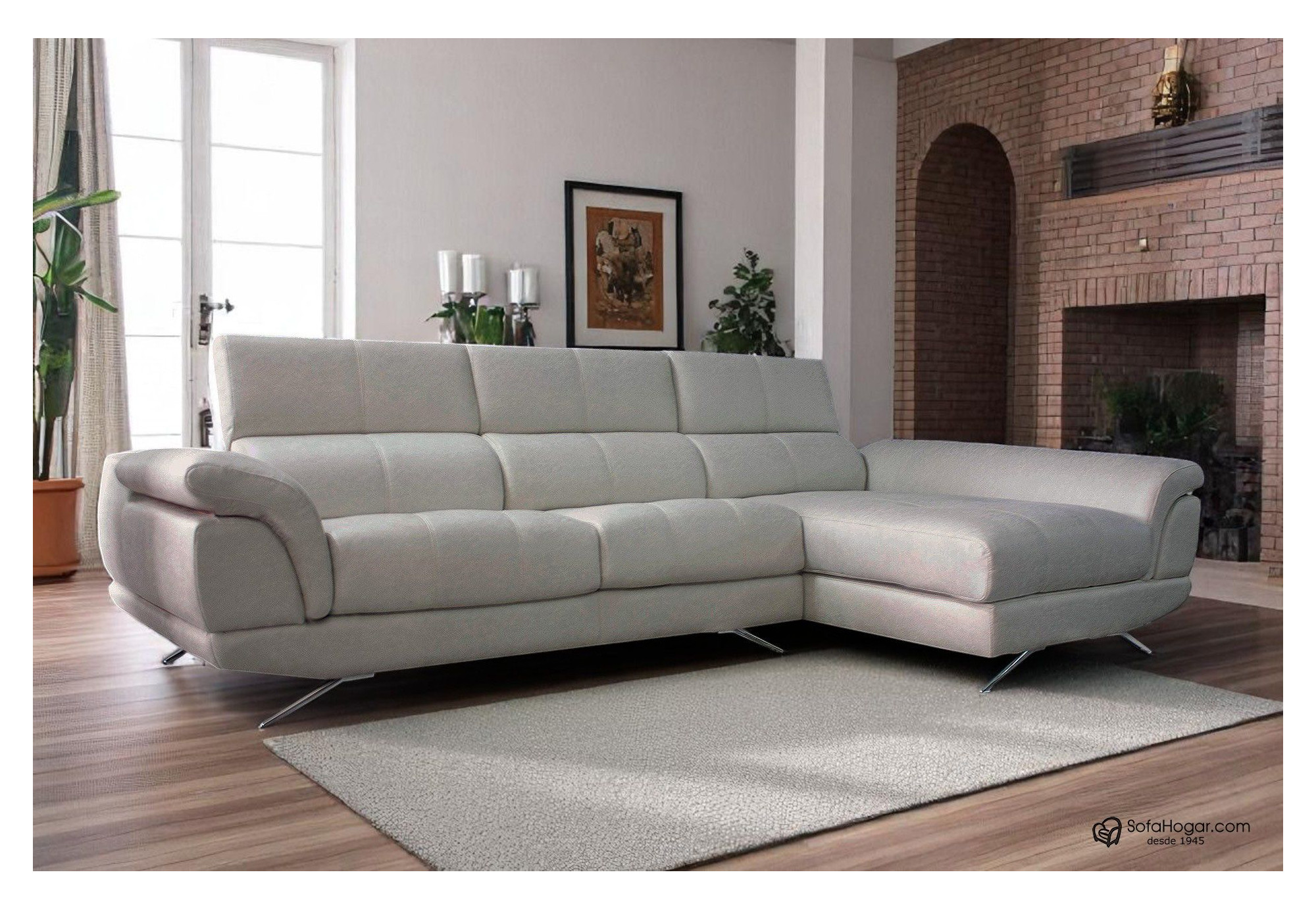 Chaiselongue Rinconera de piel Charlie | Chaiselongue Rinconeras