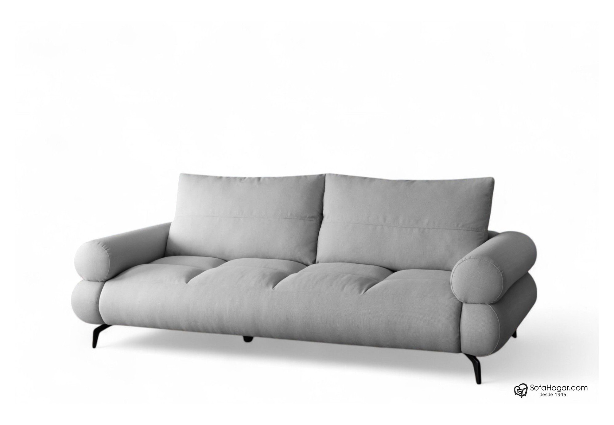 Sofá Piel Pata Alta de Diseño con Asiento Muelles Ensacados |SofaHogar